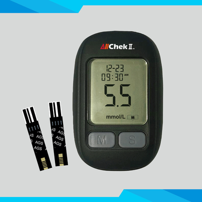 AllChekⅡ Perangkat Sensor Glukosa Darah 5 Detik Membaca